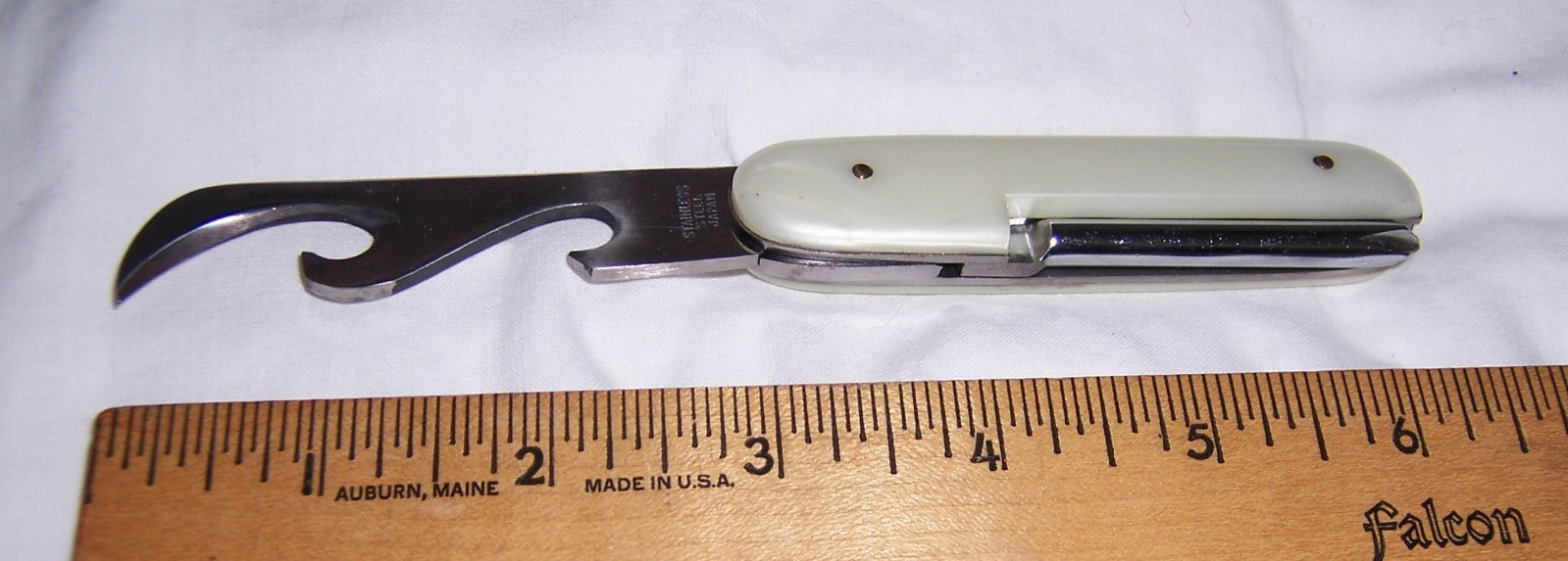 Vintage Multi Purpose Tool Kit Pocket Knife Interchangeable 7pc Stainless Japan
