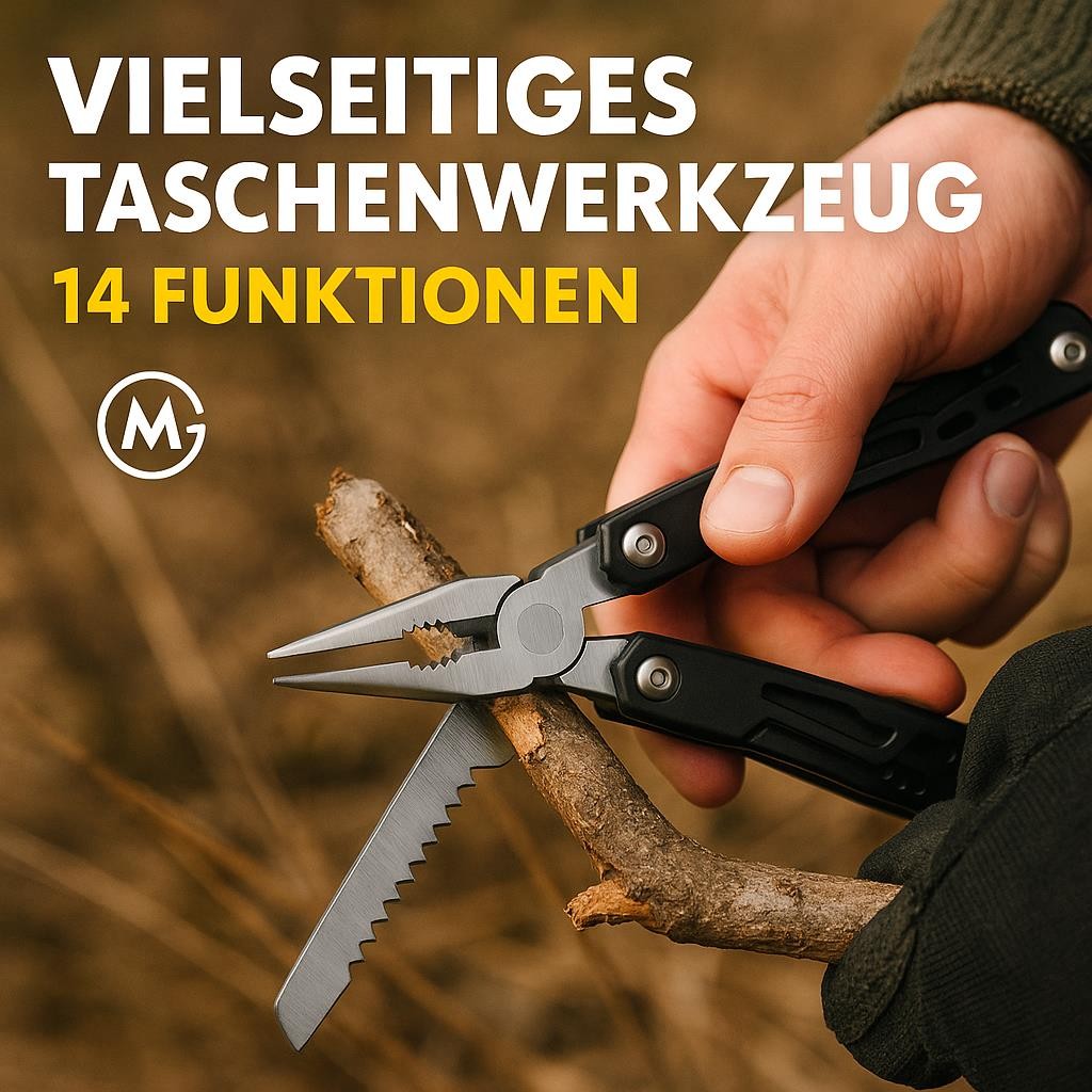 Stainless steel multi tool pliers folding knife outdoor tool set DE.
