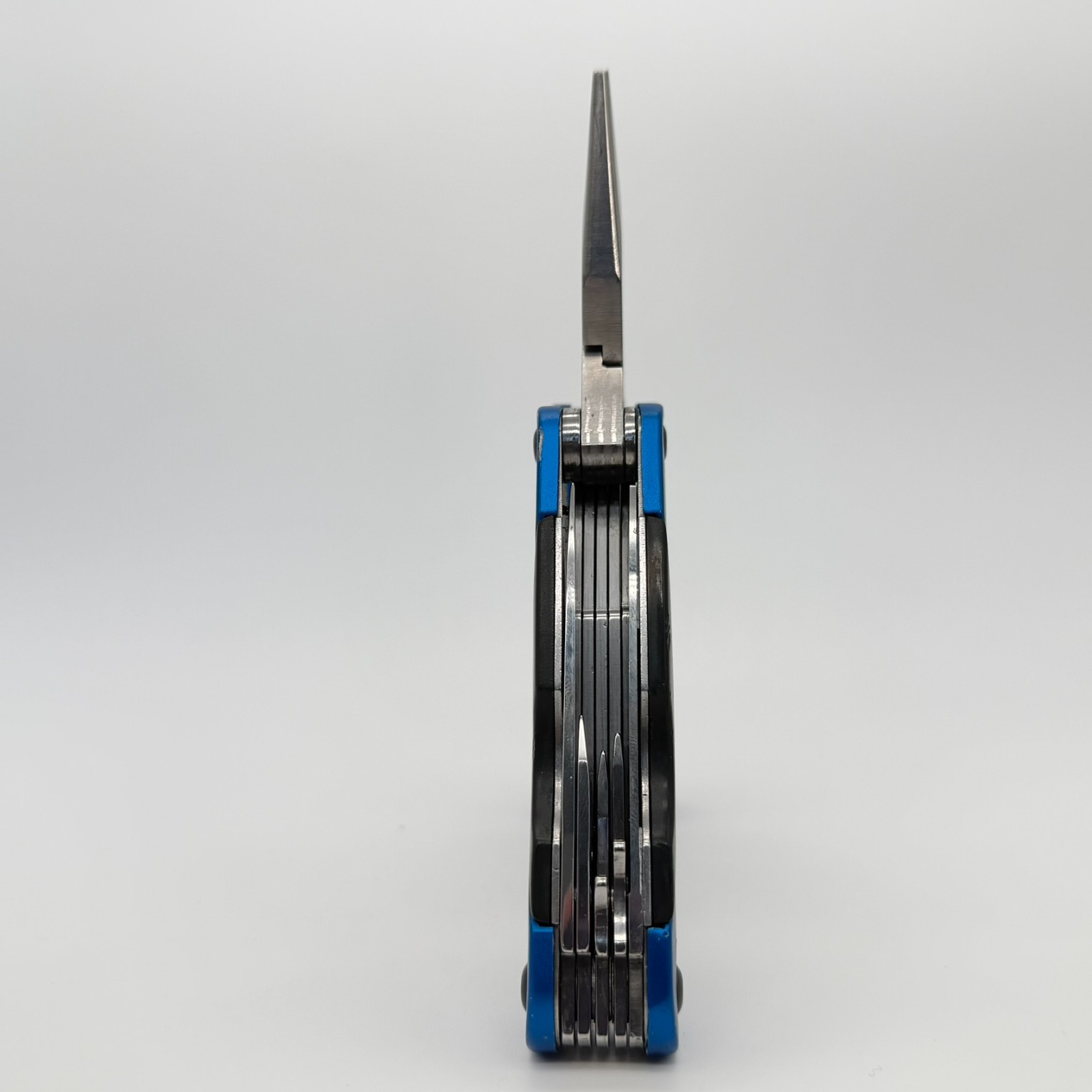 Husky 13-in-1 Tactical Multi-Tool Blue Anodized Aluminum Handle Folding Pliers