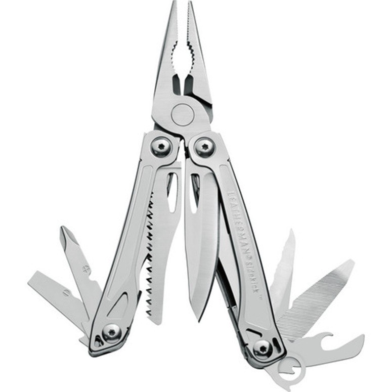 Leatherman Sidekick 14 Tool Multi Tool With Sheath & Carabiner, Stainless Steel