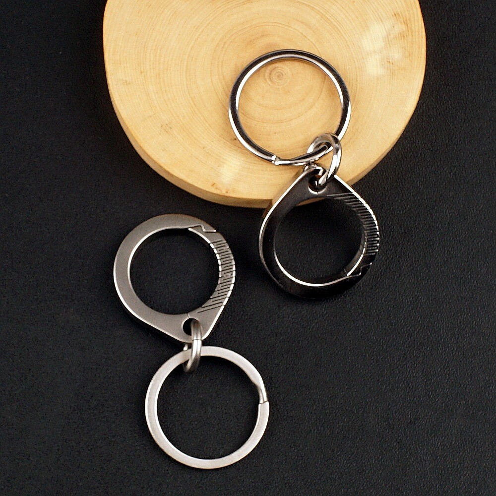 Titanium Alloy Car Keychain Pendant Key Ring Multi outdoor Backpack Key Chain