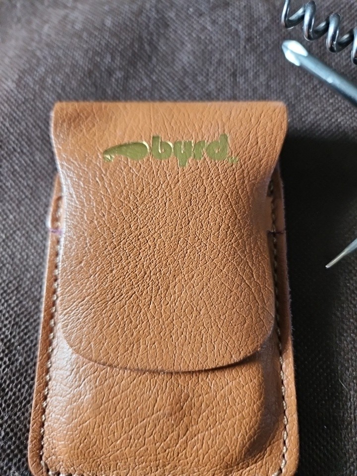 Discontinued Byrd Knife BY13 8-Tool Harp Multitool By Spyderco with Leather Case
