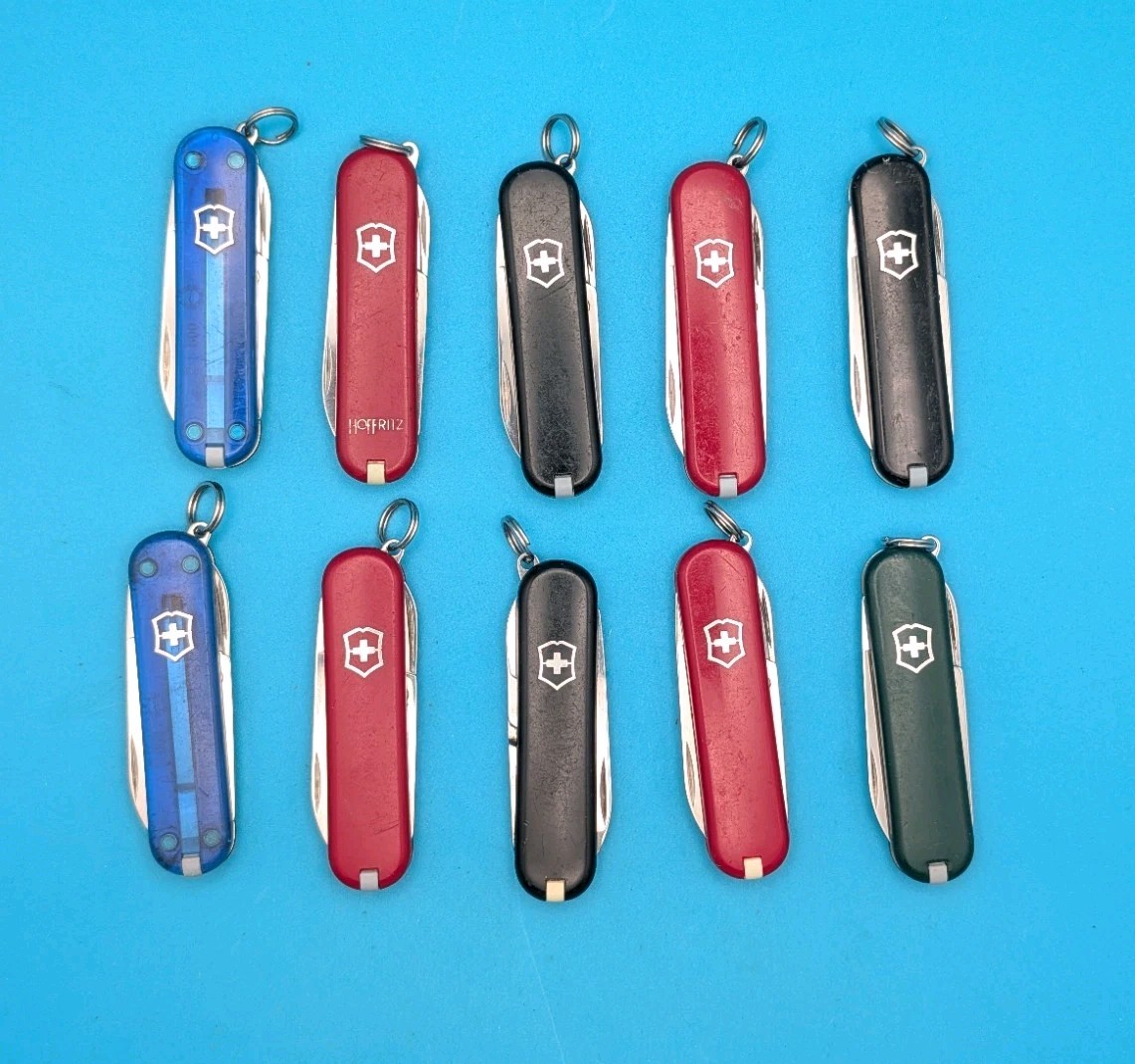 Lot of 10 Victorinox Classic Swiss Army Knife Multi Tools!
