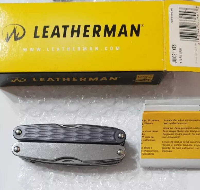 🔥 Leatherman Juice XE6 Storm Gray Collectable Retired Rare 18 Tools New in Box