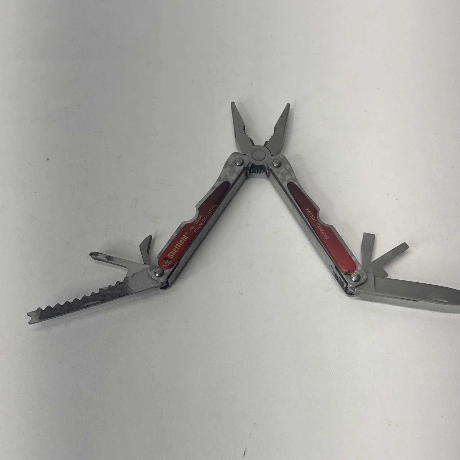 NICE – SHEFFIELD STAINLESS STEEL FOLDING PLIERS & MULTI TOOL 1200E