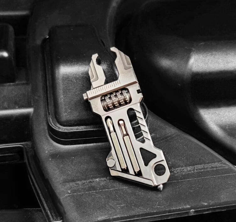 Hot EDC Titanium Alloy Mini Adjustable Spanner Wrench Portable Repair Tools