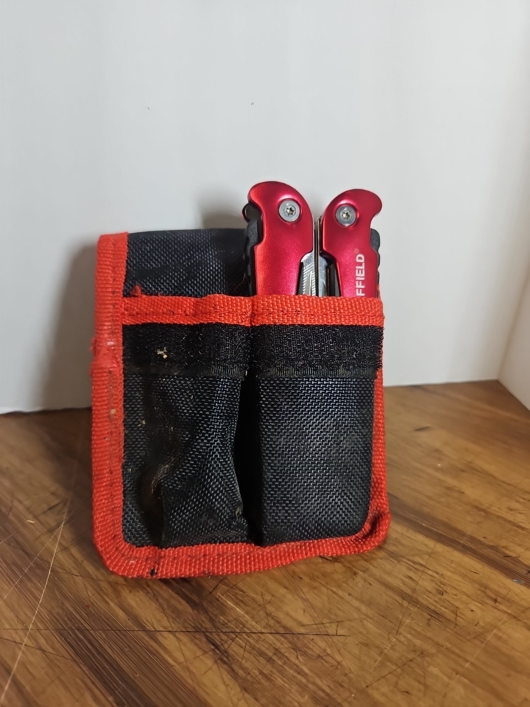 SHEFFIELD 1 Pc. Precision Multi Tool w/Belt Pouch ~ Red Handle