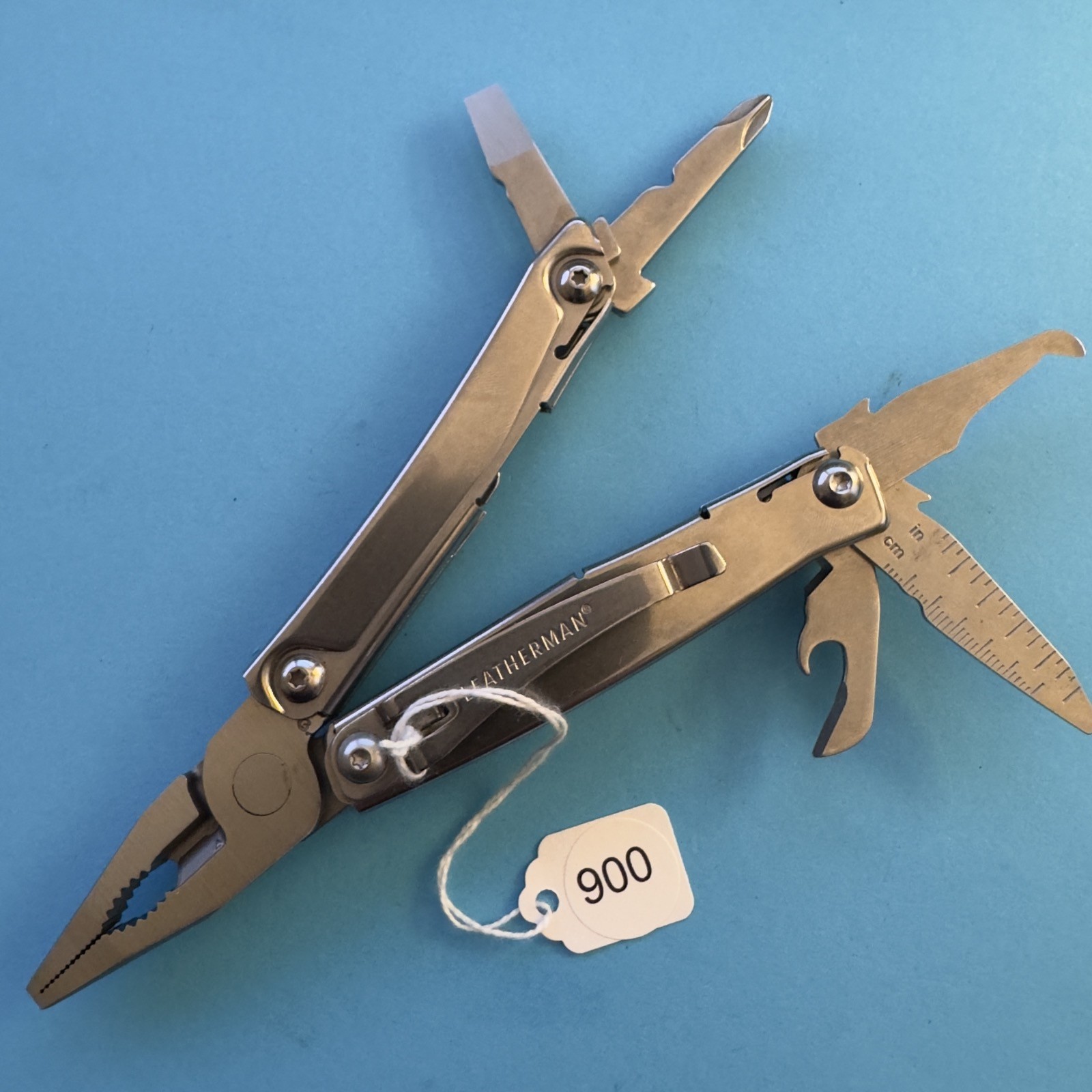 Leatherman Rev Plier Multi-Tool Pocket Clip Knife Stainless EDC #900