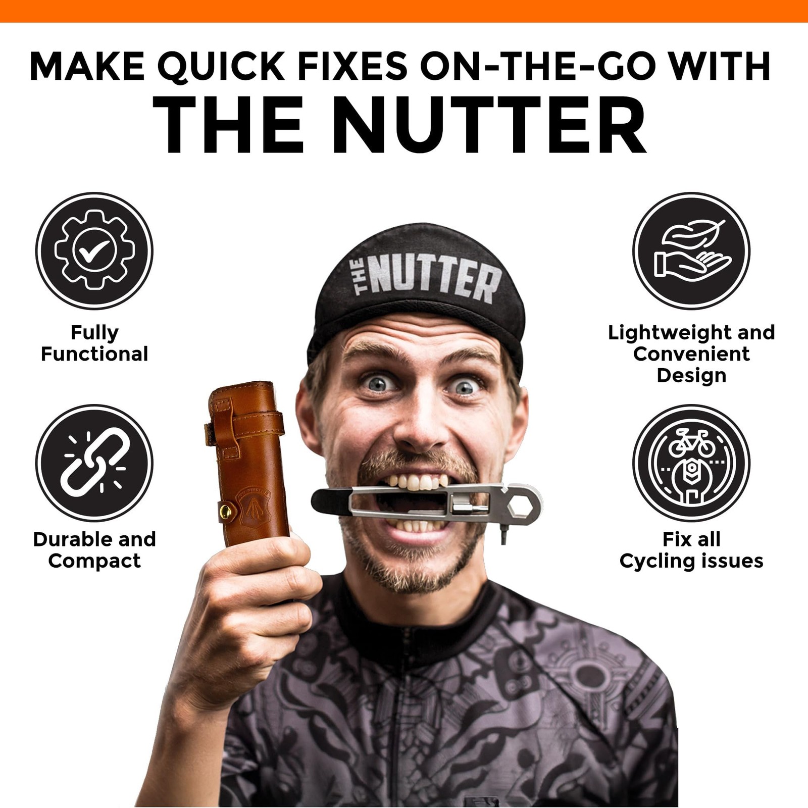 The Nutter Bicycle Repair Kit “ Portable Multi Tool For Mtb Road & Dirt Bikes “