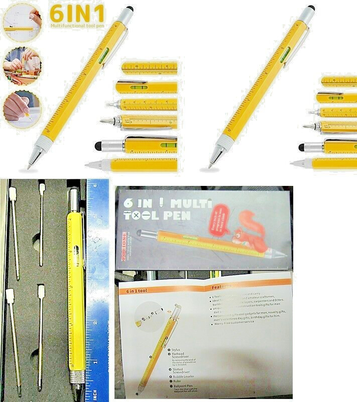 6 In1 Multi Function Tactical Pen Construction Tool