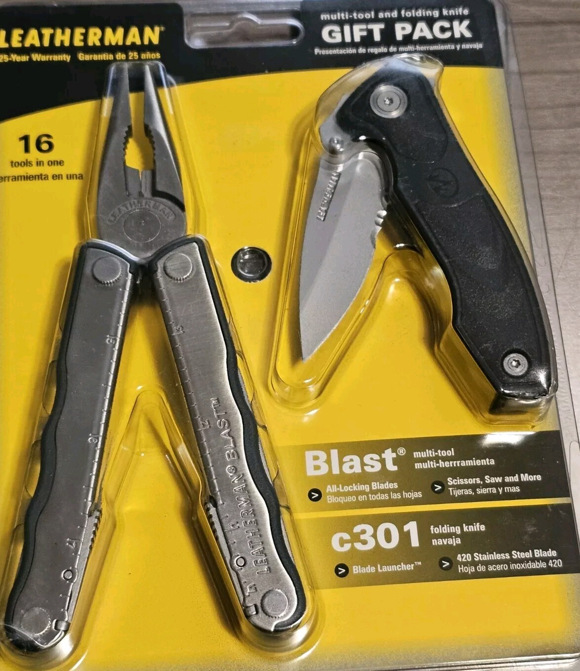 Leatherman Blast Multi Tool C301 Folding Knife Combo Set Retired Brand New NOS