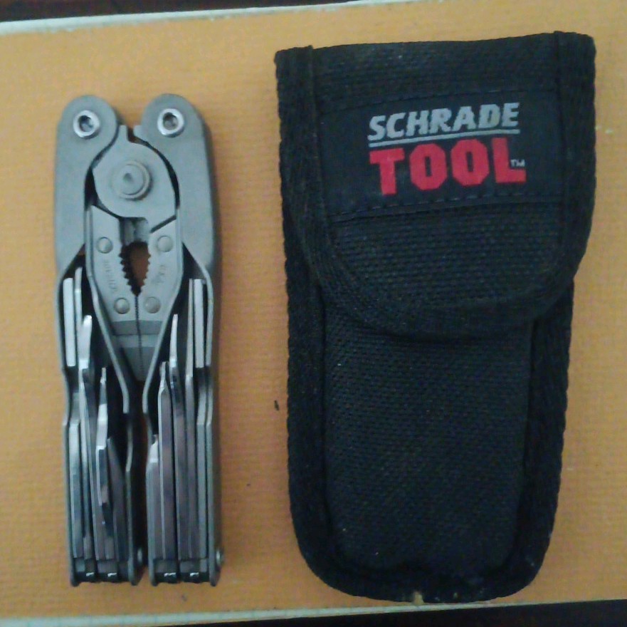 Schrader Tough Tool St1 Or St1n Never Used W/sheath 4 1/2″ Multi Tool Stainless