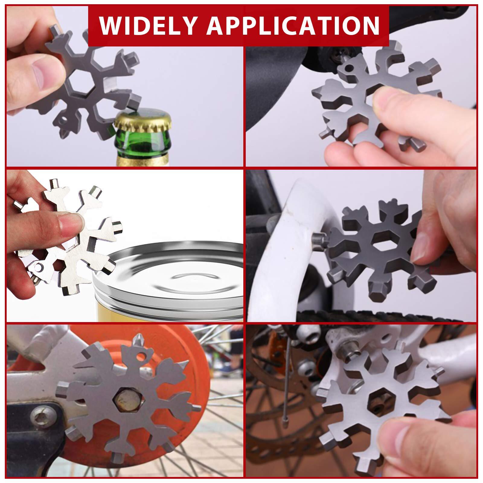 6 Packs Snowflake Multi Tool18 In 1 Snowflake Multitoolsnowflake Wrench/bottle O