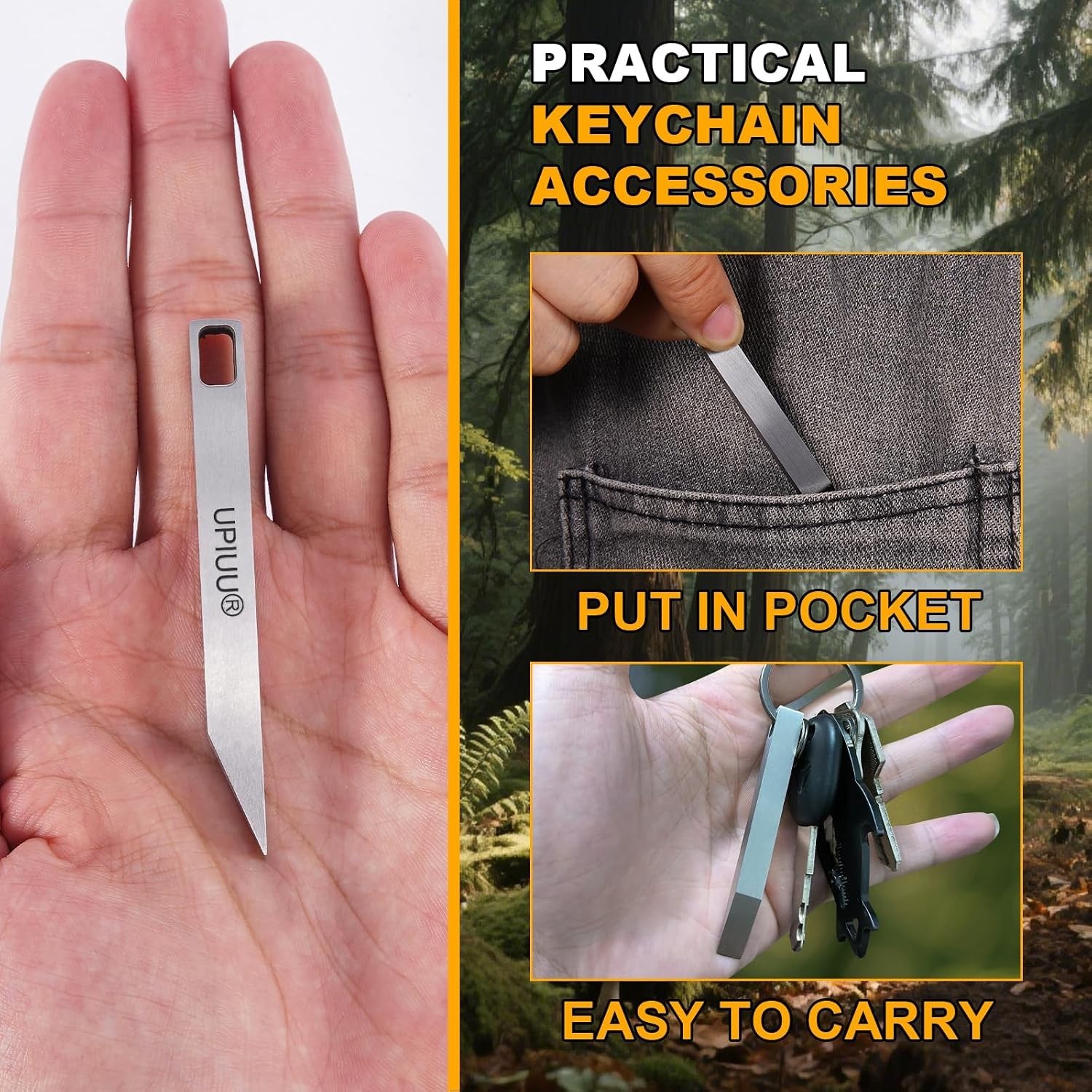 Compact Stainless Steel Keychain Pry Bar Multitool – Ideal for Everyday Carry