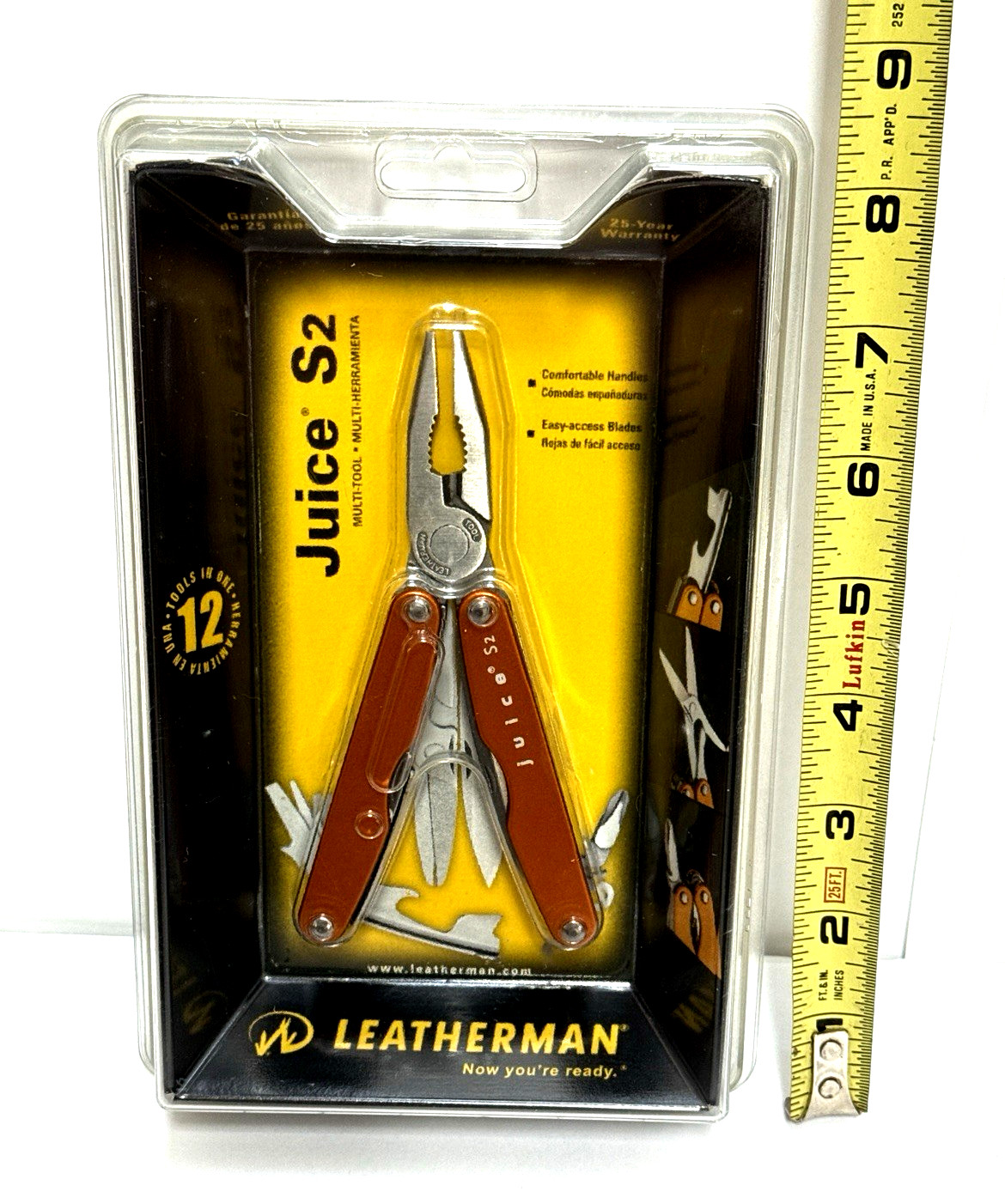 NOS Brand new Leatherman Juice s2 orange -New in Factory Sealed Clamshell