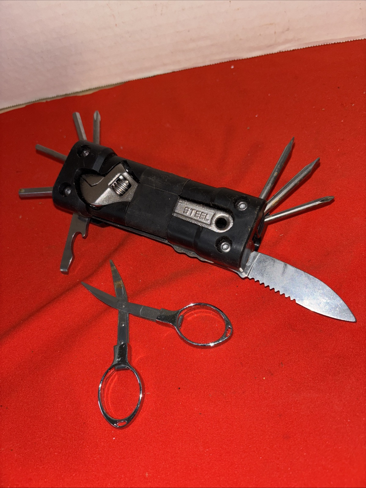 Multi-Tool Knife Scissors Screwdrivers- Crescent Wrench