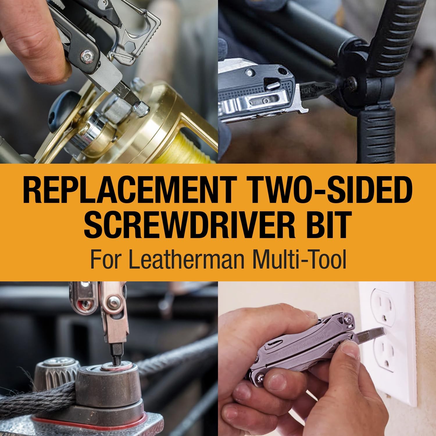 3 Pack Replacement TwoSided Screwdriver Bit For Leatherman MultiTool #1#2 Ph…