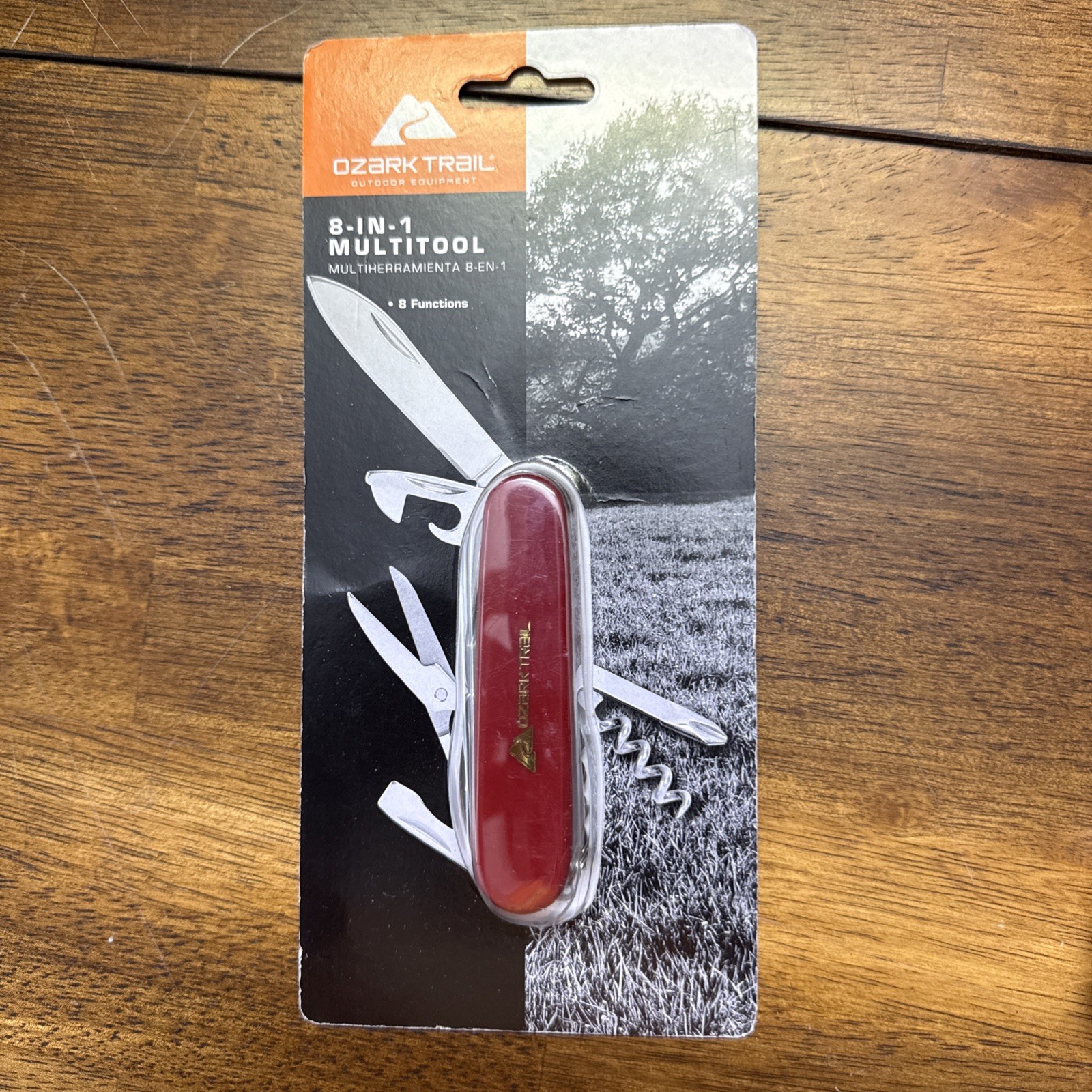 Ozark Trail Multi Tool 8-in-1 Knife Scissors Corkscrew Screwdriver Bottle Opener