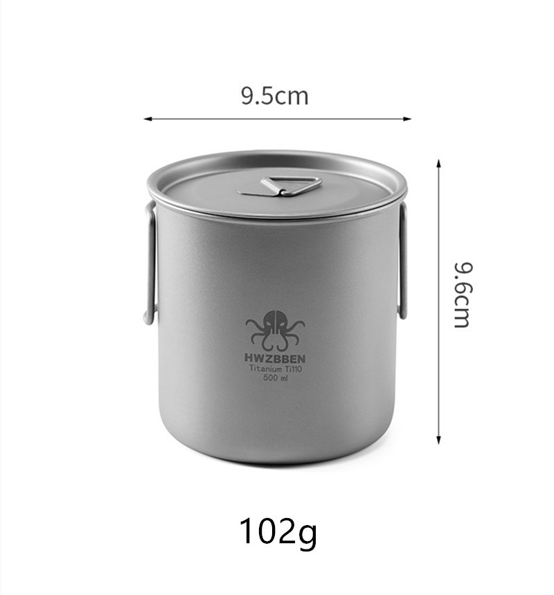 420ml Lsand Water Cup Ultralight Folding Handles Outdoor Camping Coffee Mug
