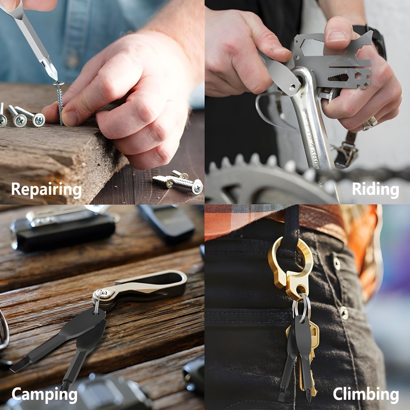 KEY SHAPED POCKET FLATHEAD & PHILLIPS SCREWDRIVER GADGETS MULTI TOOL 2 SETS LOT