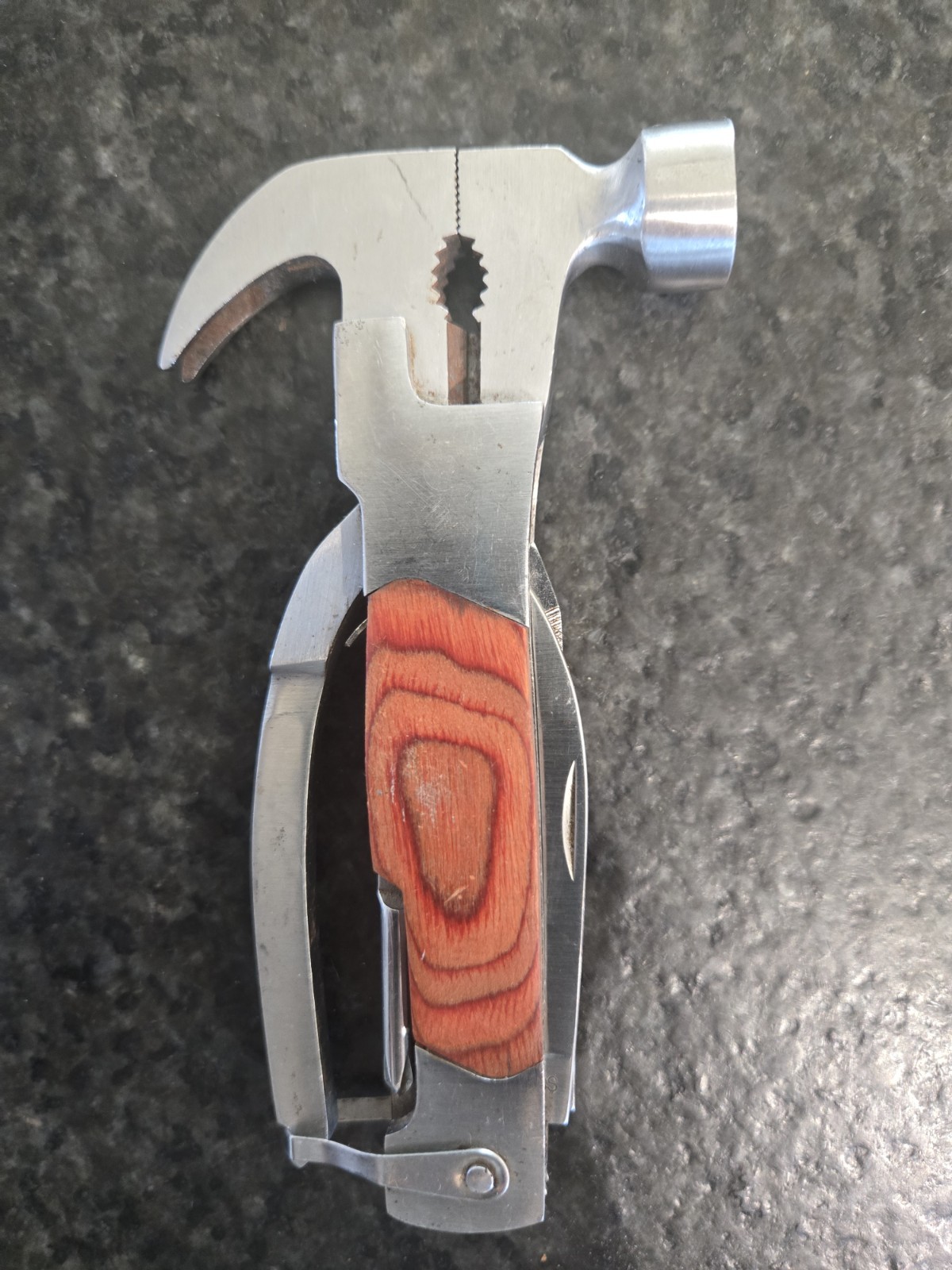 Sheffield 12913 The Hammer 14-In-1 Multi Tool Stainless Steel & Hardwood Handle