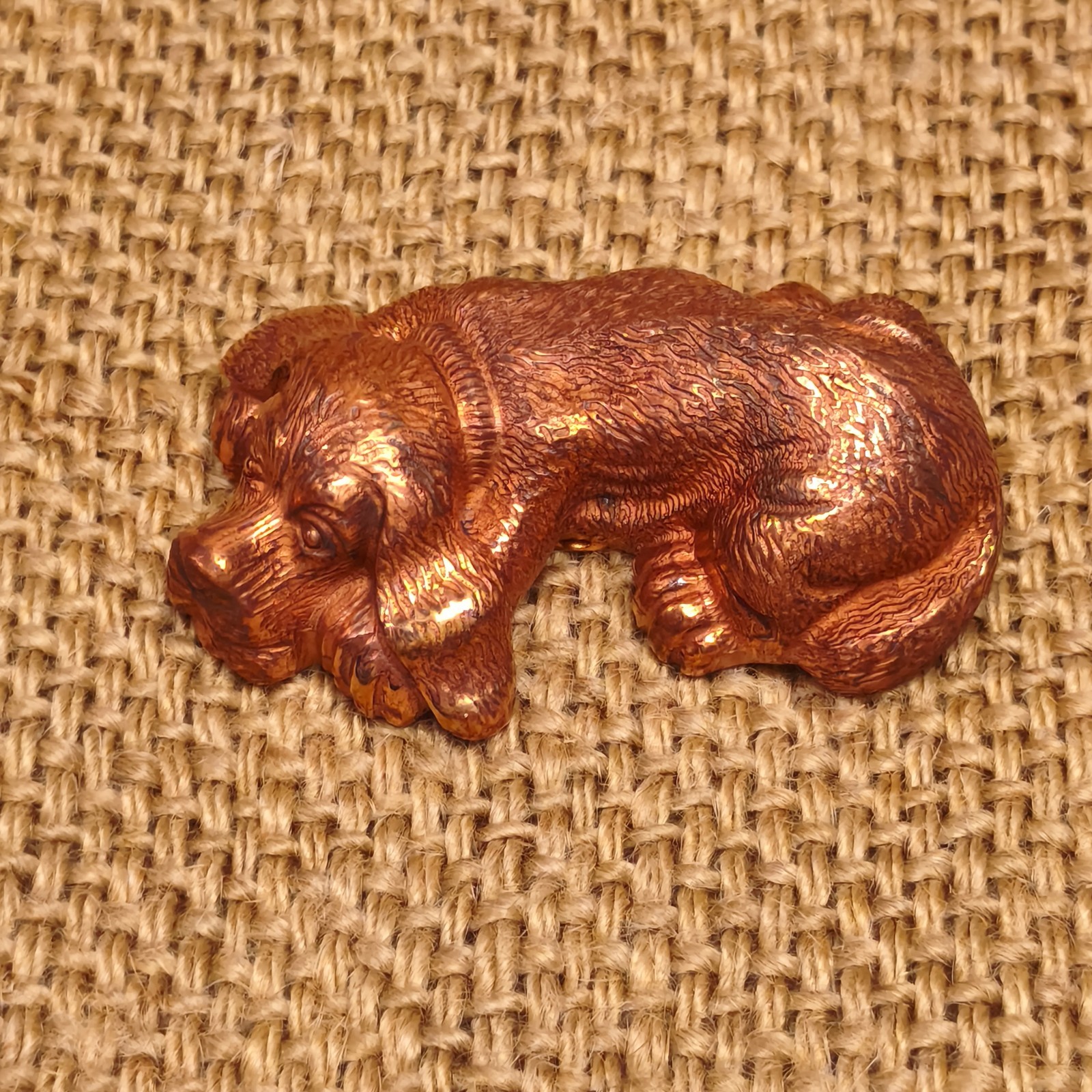 Purple copper sculpture Labrador Retriever ornament Artistic animal canine dog