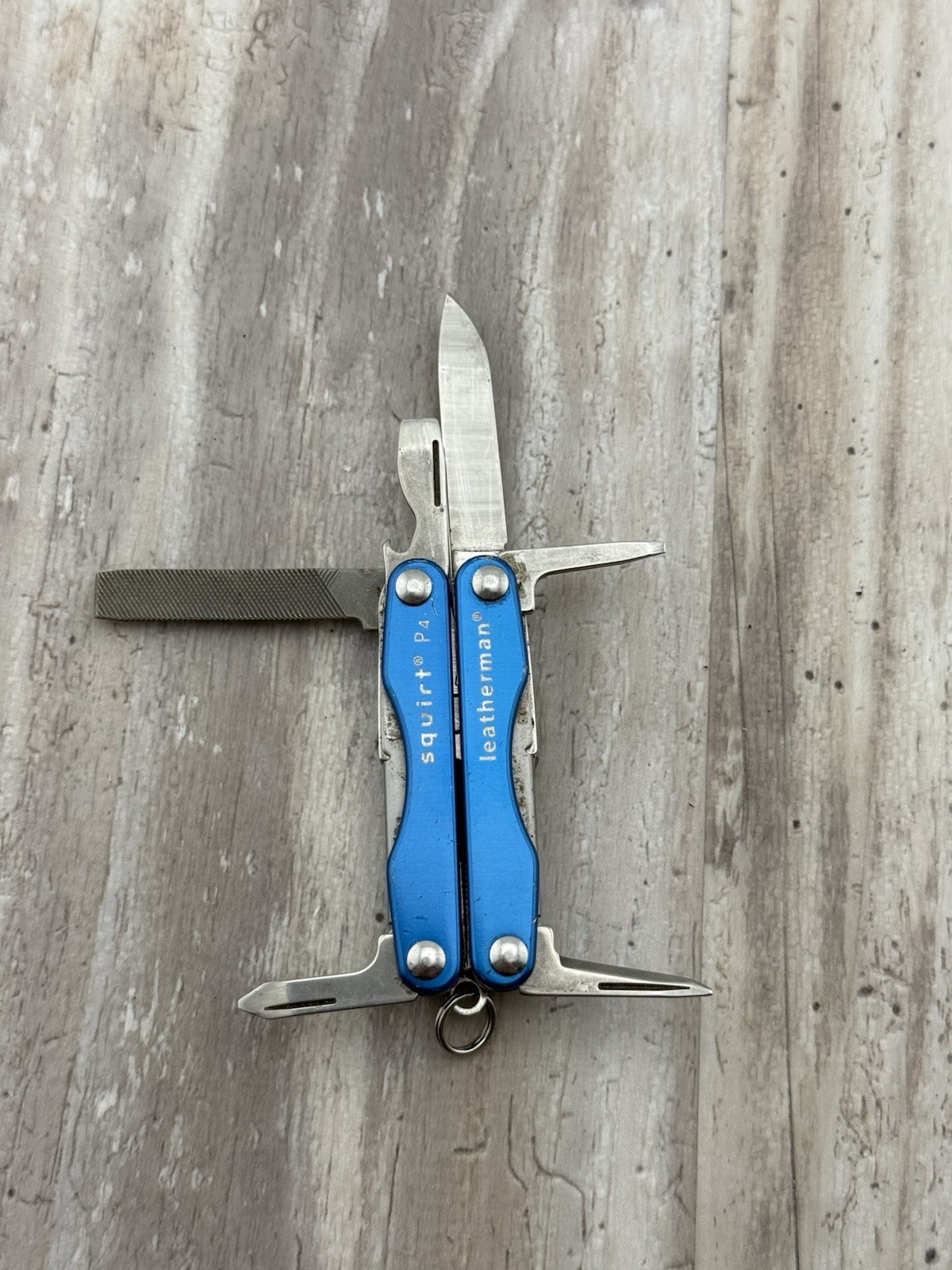 Leatherman Squirt P4 Multi-Tool, Key Ring, Retired, Blue