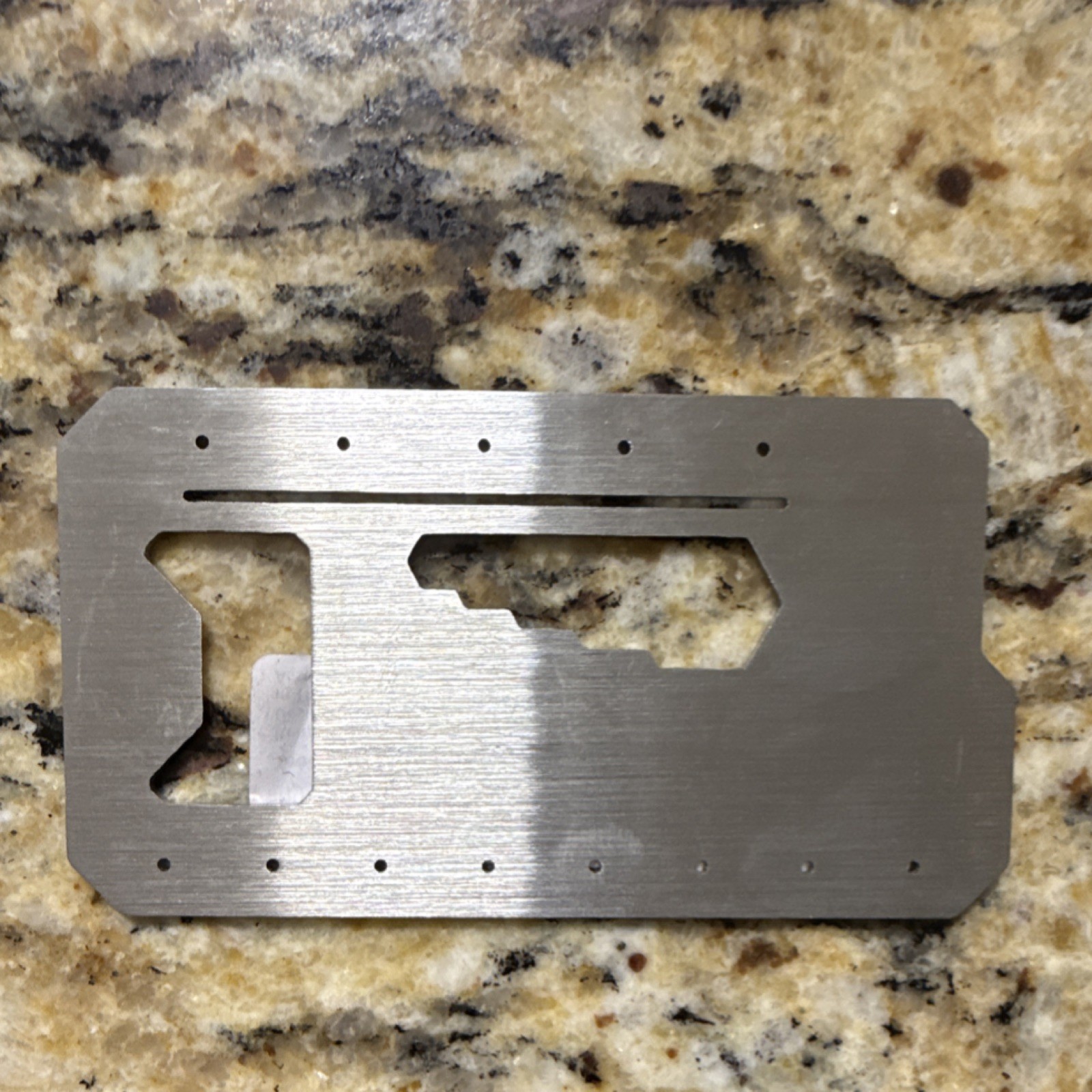 Ekster EK-MTL-CAR-SL V2 Stainless Steel Multi-Tool Silver Ruler Wrench