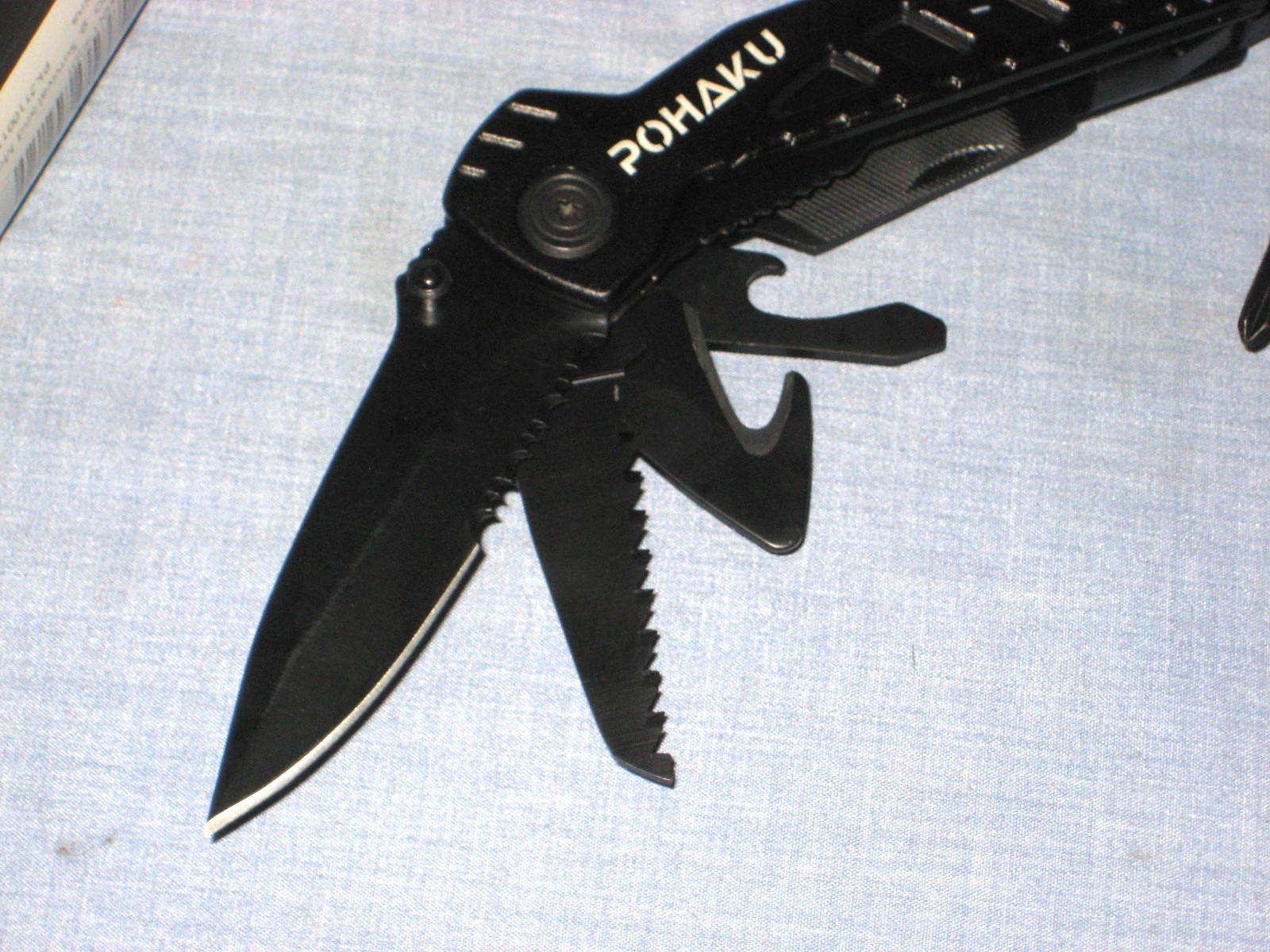 POHAKU BLACK MULTI-TOOL WITH PLIERS, KNIFE, SAW, FILE, SCREWDRIVERS – NEW