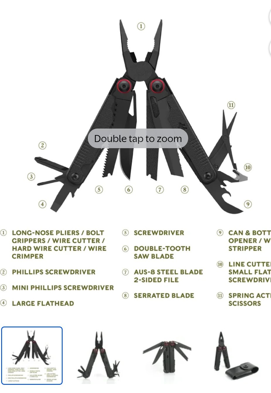Swiss Tech Praktisch Aus-8 Steel 17-in-1 Folding Multi Tool