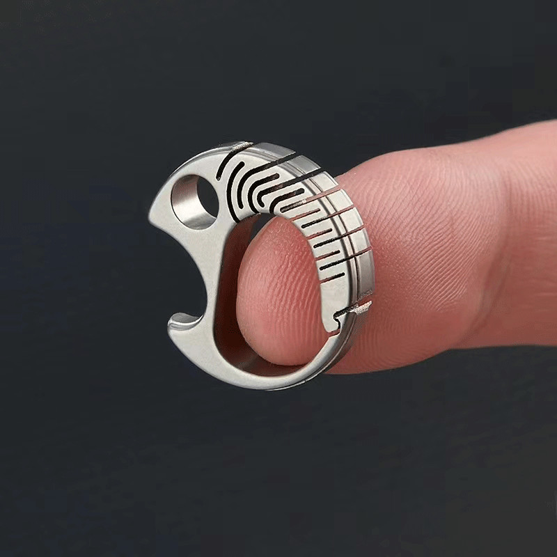 Mini Titanium Keychain Carabiner Opener EDC Outdoor Travel Size Hanging Buckle