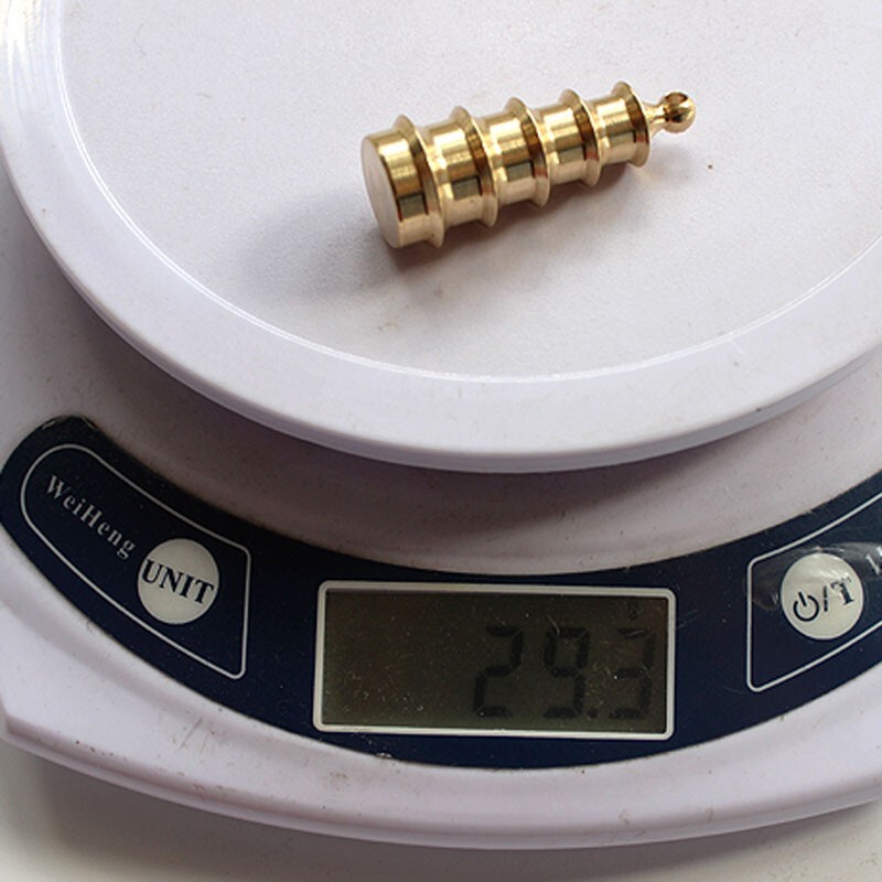 Hot Solid Brass Pagoda Keychain Pendants Bead Necklace Zipper Head Car DIY EDC