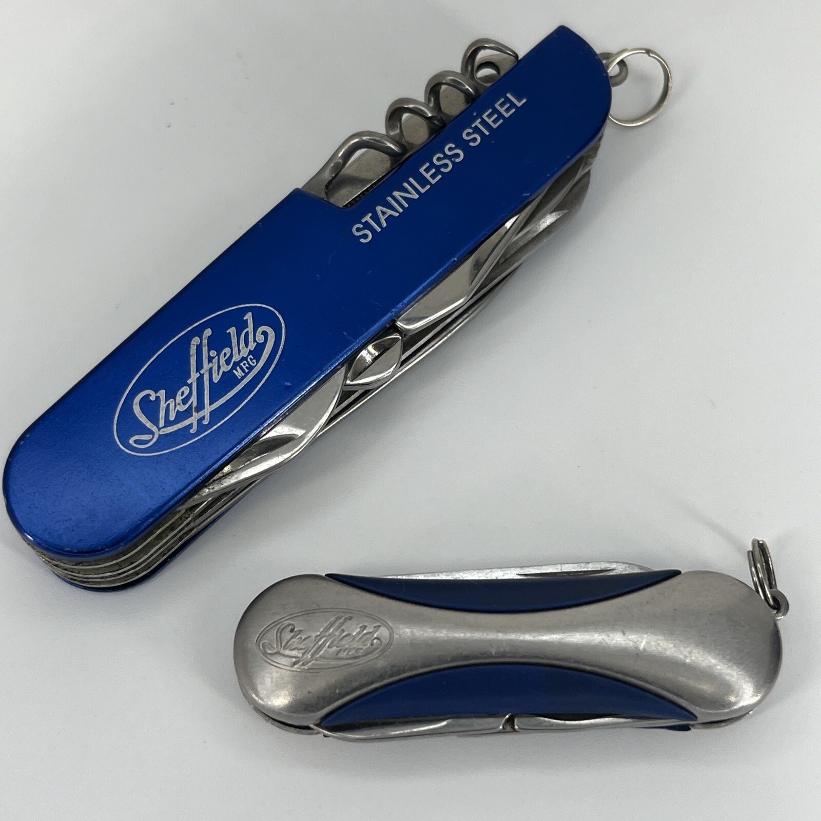 Lot of 2 Blue Sheffield Multi Tool & Pocket Knife – SAVE BIG!