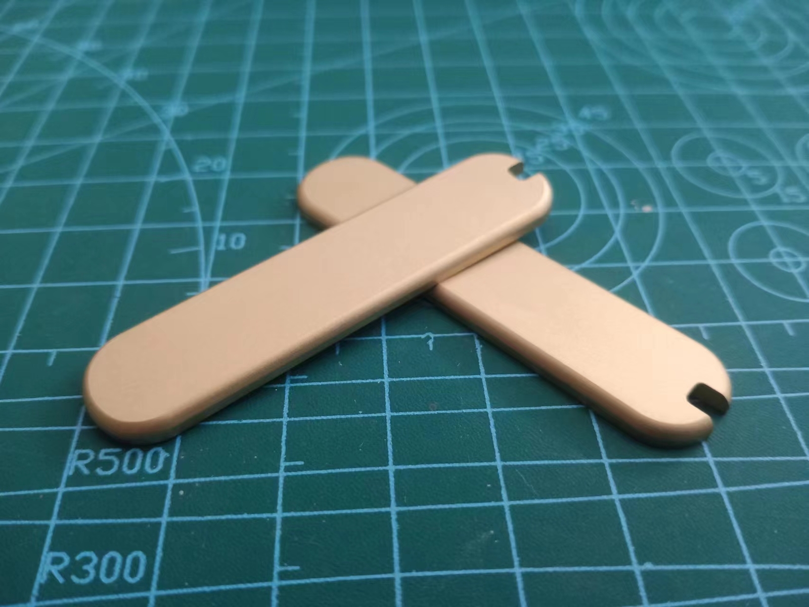 New 1 Pair Brass Handle Scales With Cut-Out for 58MM Victorinox Swiss Army Knife