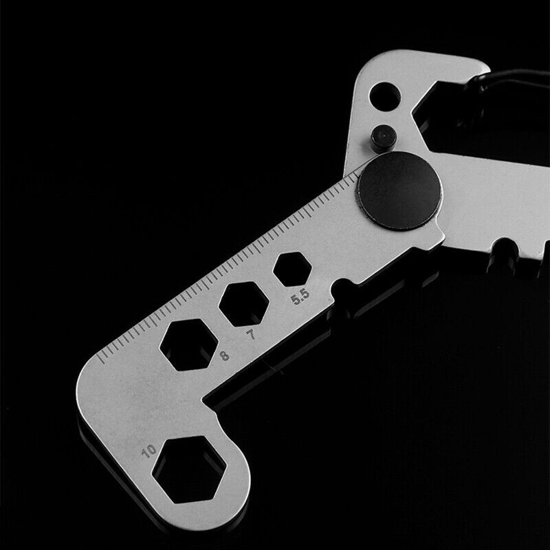 9 in 1 Multifunction Tool Outdoor EDC Camping Hiking Bicycle Carabiner Key Chain