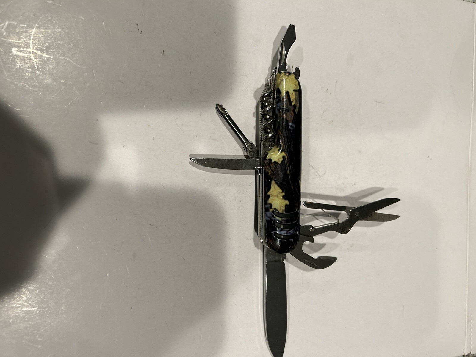 Multi Tool SAK Camo Plastic Handle Scissors Corkscrew