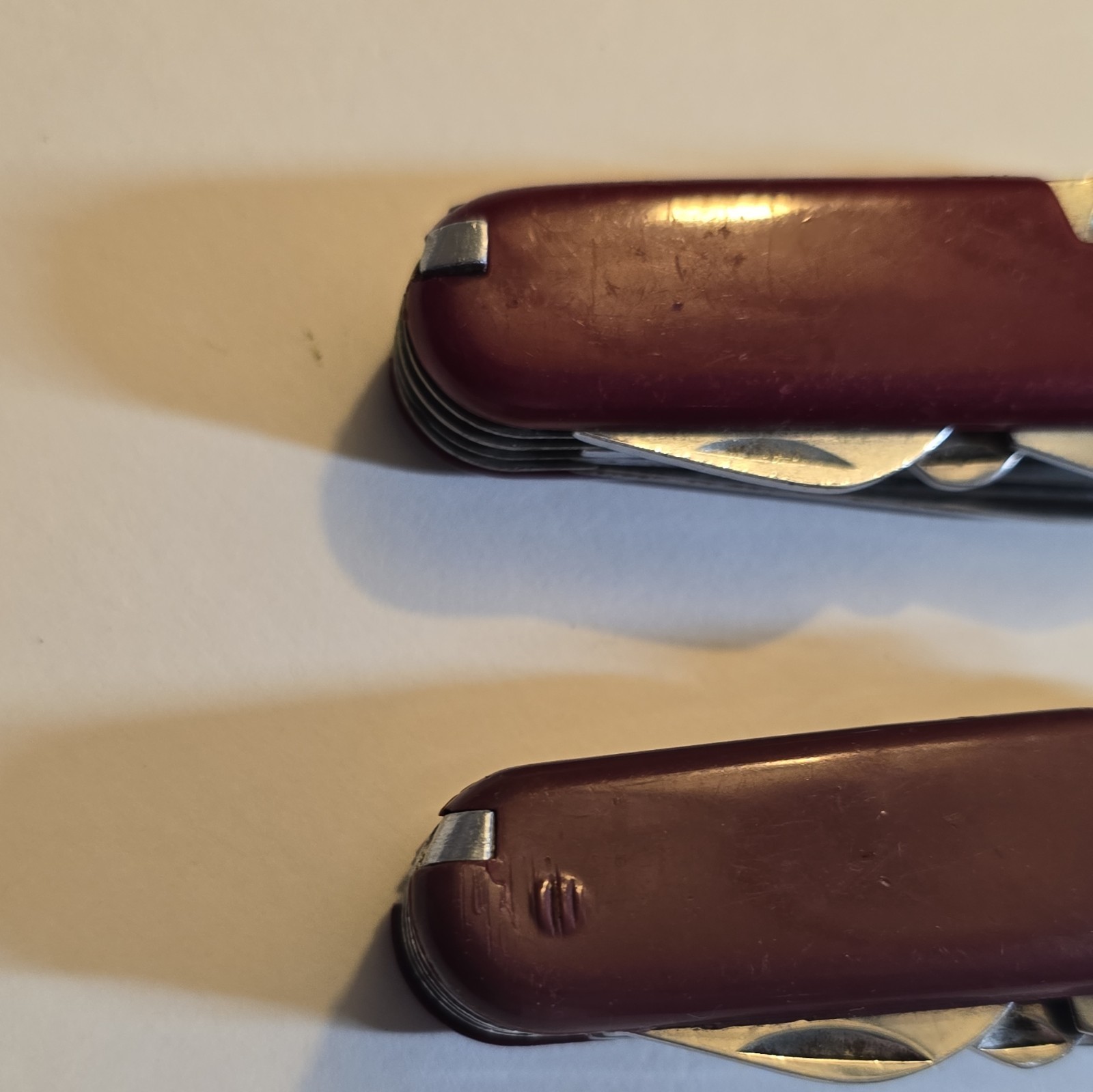 Lot of 2 Brown Swiss Army Style 12-Tool Pocket Multi-Tools w/ Key Ring Vintage