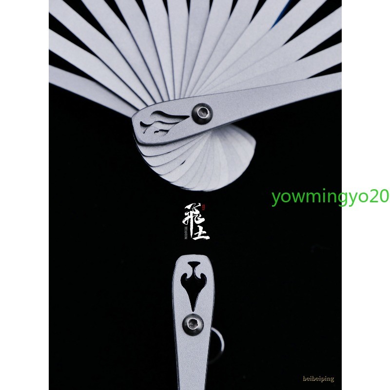 6” Titanium Alloy Folding Fan Martial Arts Portable Carving Kung Fu Tai Ji NEW