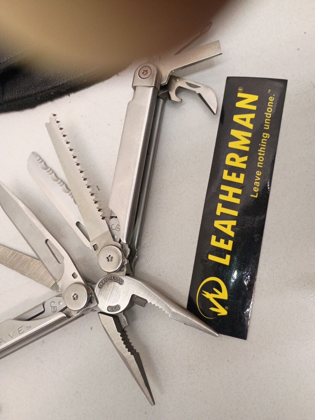 Vintage Leatherman Wave 1st Gen Multi Tool Pat Pend Custom Leather Sheath Case