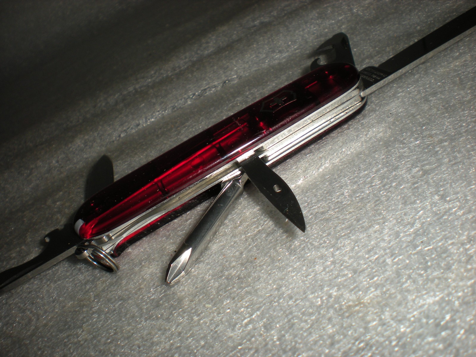 Victorinox Officier Suisse TRANSPARENT Red Swiss Made Army Knife Multi Tool