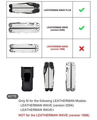 360° Rotation Sheath for Leatherman Wave & Wave Plus, Belt Clip Holster Case