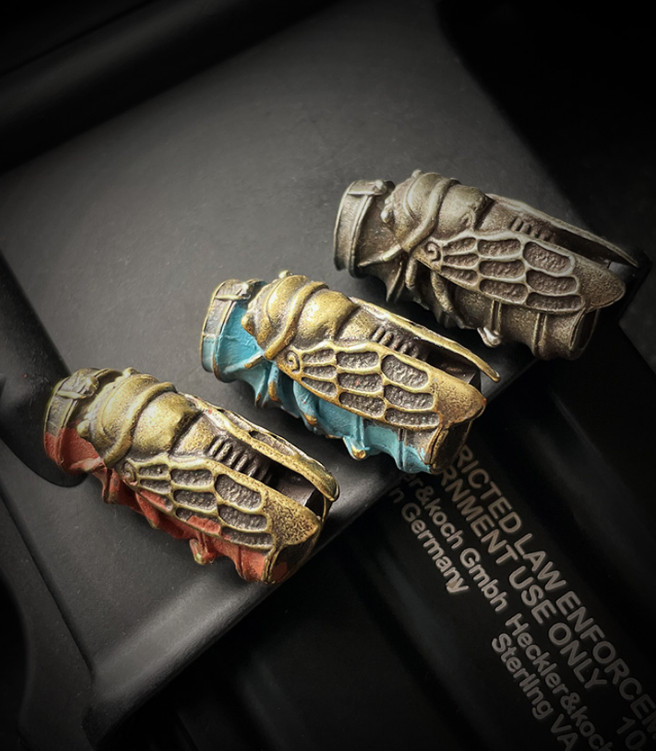 Pure Brass Cicada Umbrella Rope Bead Pendant Decoration, Multi-Tool –