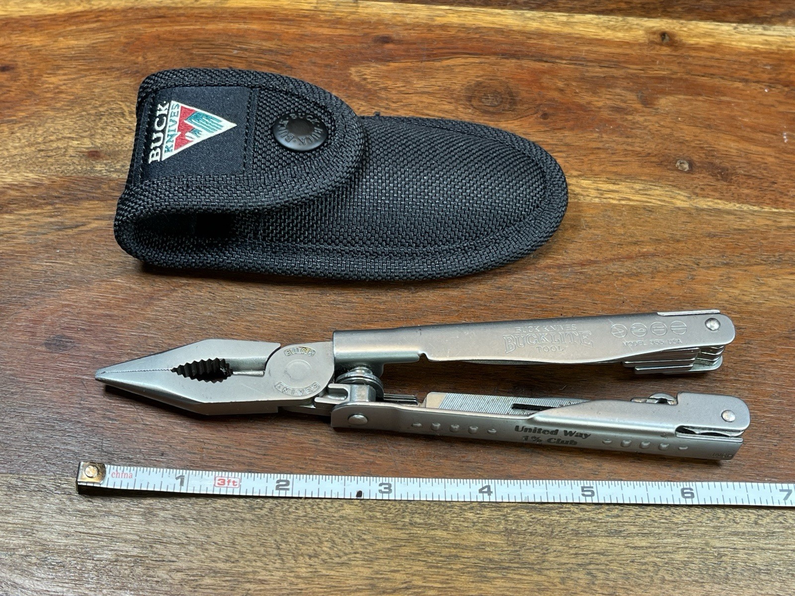 BUCK USA BUCK LITE TOOL 355 MULTI TOOL-w/ NEW SHEATH-RETIRED-COLLECTIBLE