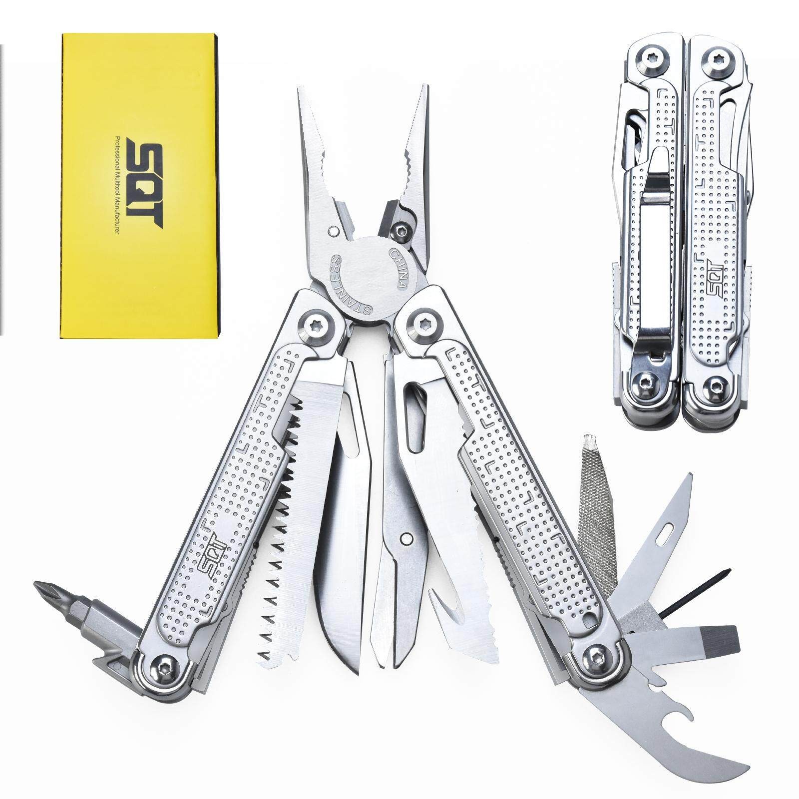2048 Folding Multi Tool Pliers with Blade EDC Pocket Repair Tool Outdoor Gear