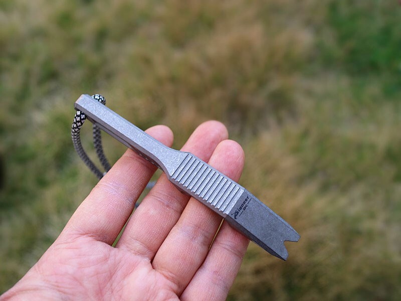 CNC Titanium Alloy Pry Bar Crowbar Bottle Opener Cutter Outdoor EDC Multi Tools