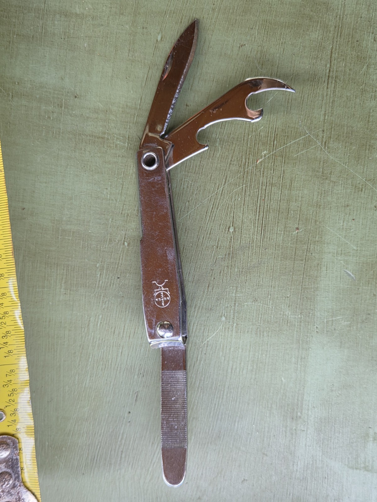 N. CAROLINA Multi-Tool Folding Pocket Knife 2″ Straight Edge Bottle Opener Nail