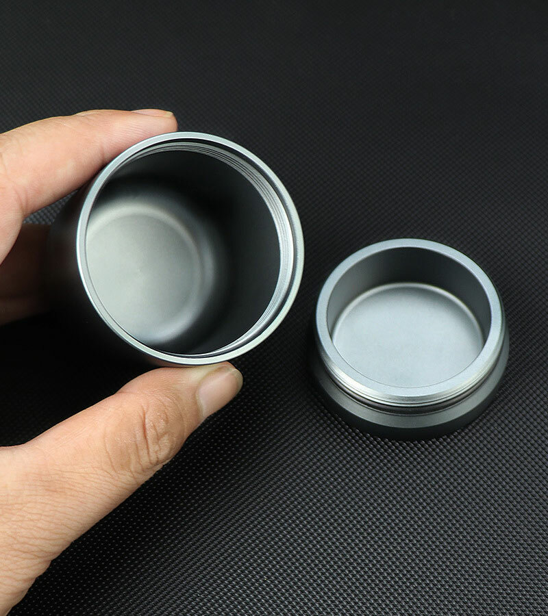 EDC Aluminium Alloy Waterproof Storage Box Sealed Pill Case Container Travel Cup