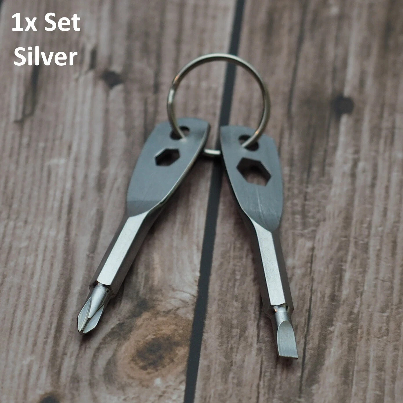 Screwdriver Keychain Set EDC Pocket Tool Hex Nut Wrench with Key Ring – Choose