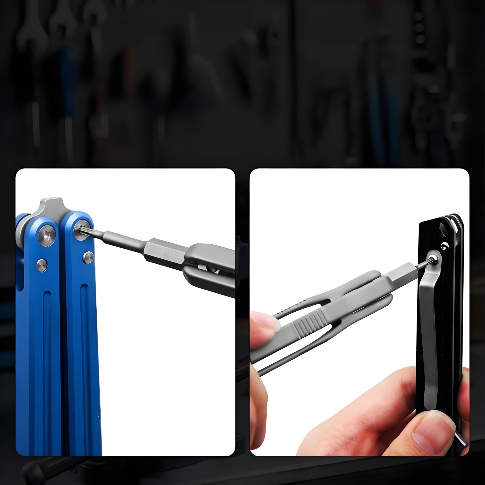 Titanium Alloy Pocket Screwdriver with T6 T8 Driver Bits Tools Portable