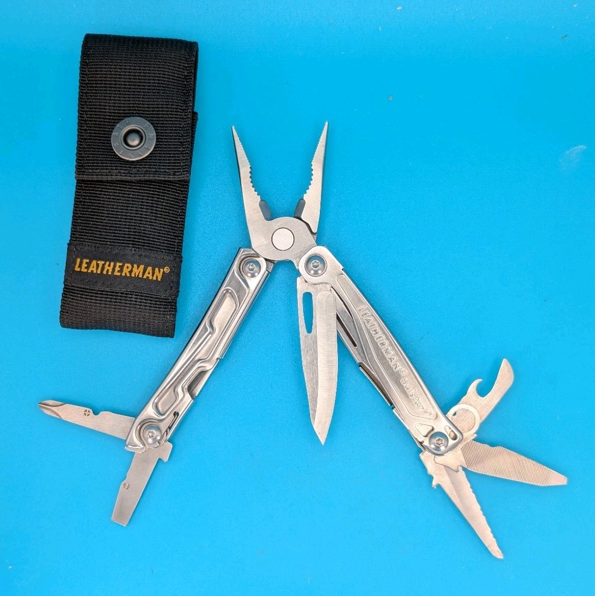 Leatherman Bolster 13 Tool Stainless Steel Multi-Tool! WITH SHEATH! NICE!